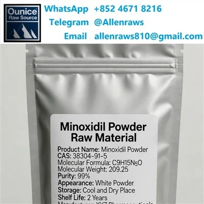 Minoxidil 99% Purdeb Llong Powdwr Crai Ar unwaith